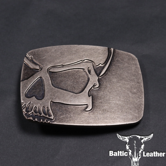 Metal Belt Buckle - Deadman Skull